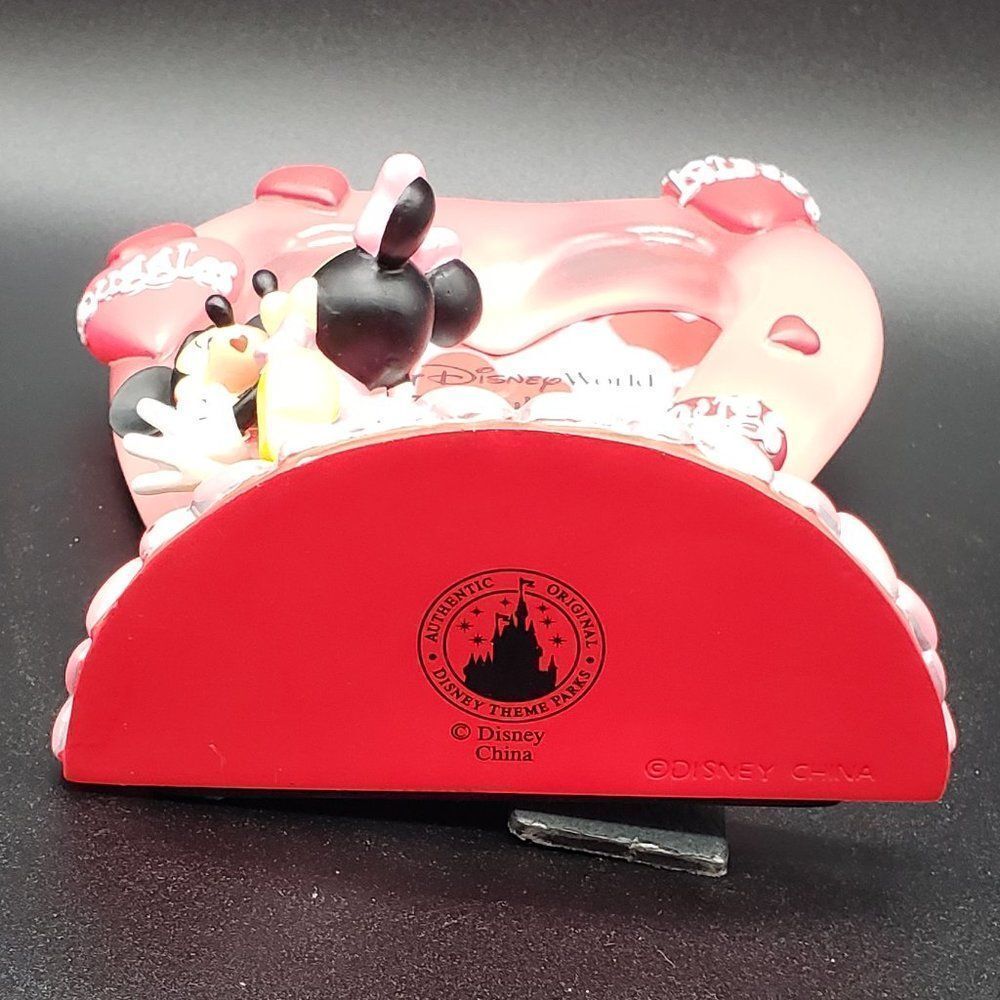 Disney's Mickey & Minnie Kisses Snuggles Hugs Heart 4" X 6" Photo Frame - Picture 3 of 7